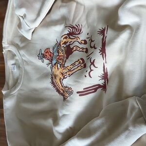Bucking cowgirl sweatshirt